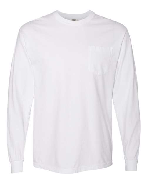 Comfort Colors Unisex Garment-Dyed Heavyweight Long Sleeve Pocket T-Shirt